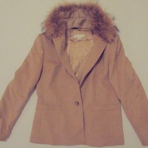 Casual Corner Tan Suede light Peacoat blazer